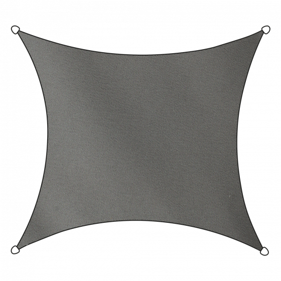 Schaduwdoek outdoor polyester vierkant 500x500 cm antraciet