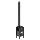 Enjoyfires houtkachel zwart Comida 50x50x100 cm - met pizza oven
