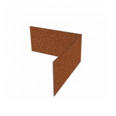 Kantopsluiting hoek corten recht (15 cm hoog in het voorbeeld)