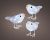 Lumineo witte vogels lichtsnoer met LED – set van 3 