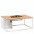 Cosiloft 120 white/teak rechthoek