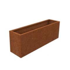 cortenstaal plantenbak 100x40x40 cm.