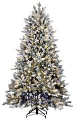 Royal Christmas Canberra Flock kunstkerstboom 210 cm met LED smartadapter