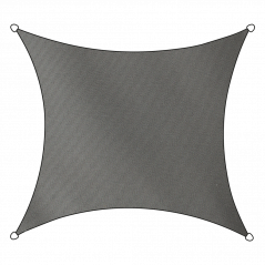 Schaduwdoek outdoor polyester vierkant 500x500 cm antraciet