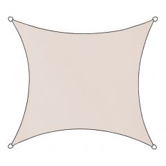 Schaduwdoek outdoor polyester vierkant 500x500 cm naturel