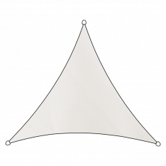 Schaduwdoek outdoor polyester driehoek 360 cm wit