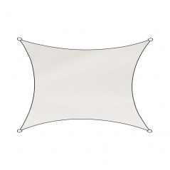 Schaduwdoek outdoor polyester rechthoek 300x400 cm wit